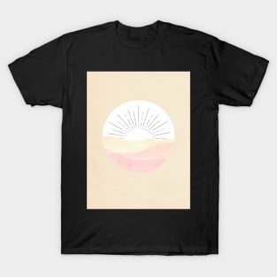 Abstract soft pastel sunset T-Shirt